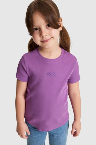 U.S. Polo Assn. Kız Çocuk Menekşe Tişört Basic 50325626-vr037 Menekse