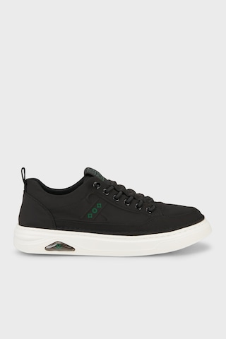 Marcomen 23506 Erkek Lastikli Paraşüt Kumaş Sneaker Ayakkabı Küçük Kalıp Bir Numara Büyük Tercih Ediniz Siyah