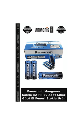 Panasonic Manganez Kalem Aa Pil 60 Adet Cihaz Gücü El Feneri Stoklu Ürün