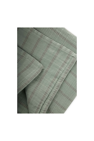 Cigit Naturel Organik Müslin Battaniye 90x100 CM Çift Çizgili Yeşil