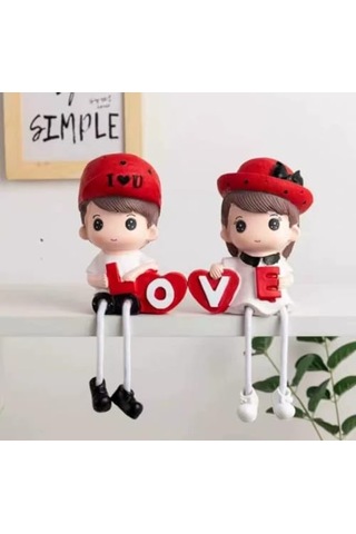 Love Temalı Oturan Çift Biblo Sevimli Reçine Figür Seti Dekoratif Mini Heykelcik Romantik Ev Ve Ofis Dek Diğer 74451113
