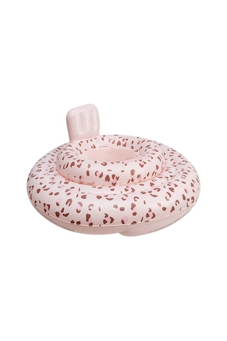 Swim Essentials Old Pink Leopard Bebek Sırt Destekli Yüzme Simidi