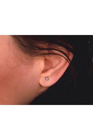 Sirius F Renk 0.12 Karat Pırlanta Tektaş Küpe 0804E0022