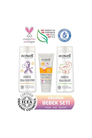 Ecowell Organik Bebek Bakım Seti ( 3 Ürün)