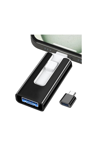 Boatshop1 128gb Black Mfi Sertifikalı İphone Uyumlu Fotoğraf Çubuğu Harici Depolama Ve Fotoğraf Yedekleme İpad Uyumlu Usb Flash Sürücü