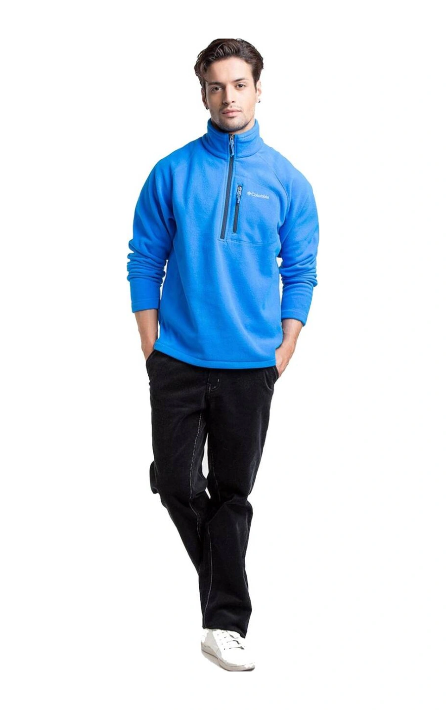 Columbia Fast Trek Iıı Half Zip Yarım Fermuarlı Erkek Polar Xm6410 Mavi