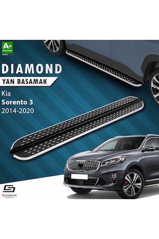 S-dizayn Kia Sorento 3 Diamond Krom Yan Basamak 183 Cm 2014-2020 A+ Kalite