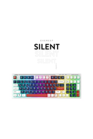 Everest KB-98 Silent Sessiz Rainbow Q Membrane Klavye