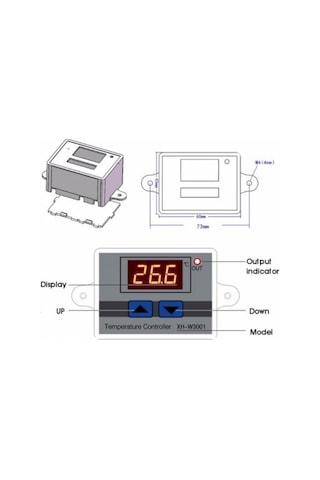 Xh-W3001 220V Ac Dijital Termostat Akvaryum Kuluçka Modül, Sensör