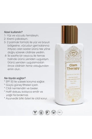 Glam Therapy Solar Embrace Aloe Vera Infused Yüz Ve Vücut Nemlendirici Güneş Kremi 50 Spf 100ml