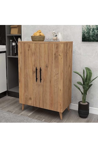 Reyo Home Enda 3 Raflı 2 Kapaklı Çok Amaçlı Dolap Atlantik Çam