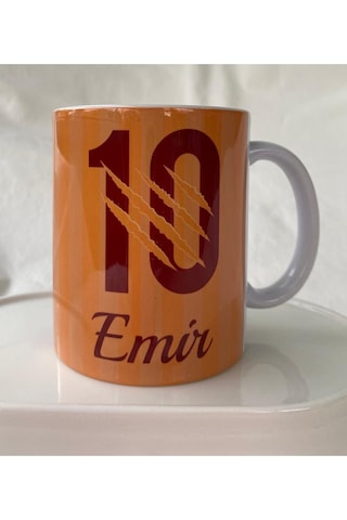 Kişiye Özel Galatasaray Taraftarına Aslan Kupa Bardak Beyaz