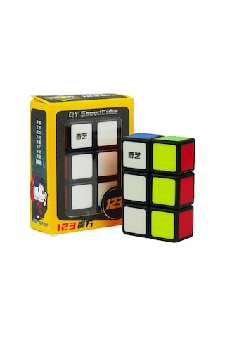 Toyaş Qiyi 1x2x3 Cuboid Cube Siyah Disket Etiketsiz Küp 123 Siyah Başlıklar Versiyon Speed Cube