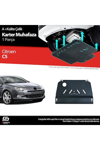 S-dizayn Citroen C5 1.6 Otomatik Ve Manuel Vites Çelik Karter Muhafaza 2008-2017 A+ Kalite