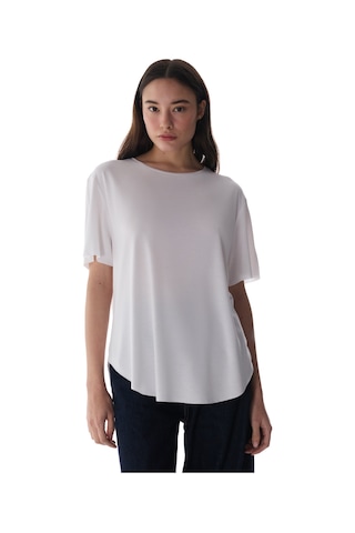Penti Beyaz Bisiklet Yaka Oversize Modal T-Shirt