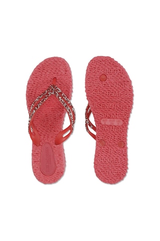 Ilse Jacobsen Raspberry Cheerful15 - Pembe Platformlu Parmak Arası Terlik-8003 Pembe