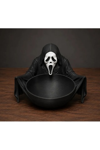 Halloween Cadılar Bayramı Dekoratif Maskeli Korku Figürlü Şekerlik Kase Masa Üstü Dekor