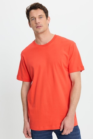 Tudors Unisex Relax Fit Rahat Kesim %100 Pamuk Yumuşak Dokulu Hafif Kalın Nar Bisiklet Yaka Tişört-36915 Çok Renkli