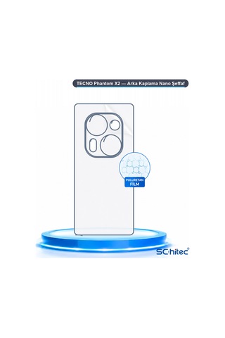 Schitec Tecno Phantom X2 Uyumlu Arka Yüzey Hidrojel Koruyucu Film