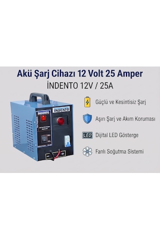 Akü Şarj Cihazı Redresör 12 Volt 25 Amper N11.250