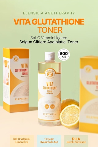 Elensılıa Glutatyon İçeren Aydınlatıcı ve Nemlendirici Tonik Elensilia Glutathione Toner 500ml büyük boy