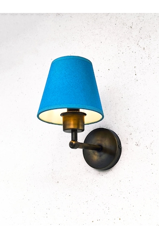 Shimmer Duvar Apliği Eskitme Gold Mavi Başlıklı Mavi