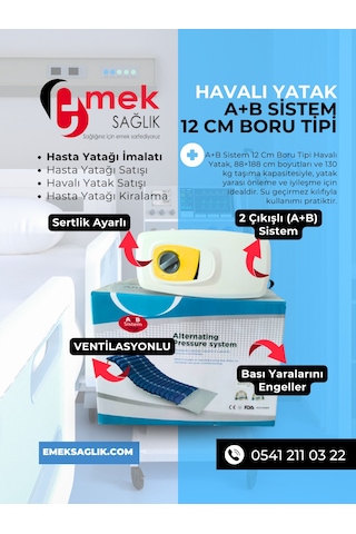 2 Motorlu Ekonomik Hasta Karyolası Lazer Kesimli Yatak Takım