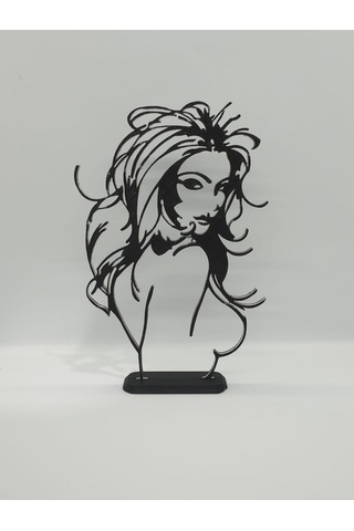 Bayan Yandan Görsel Masa Dekor Hediye Fikri Sanat Heykeli