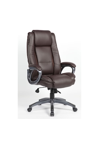 Boston Yönetici Koltuğu Suni Deri - Kahverengi 65x114-121,5x81 Cm