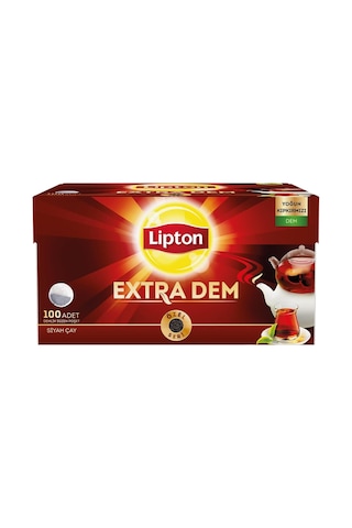 Lipton Extra Dem Demlik Süzen Poşet Siyah Çay 100'lü Paket