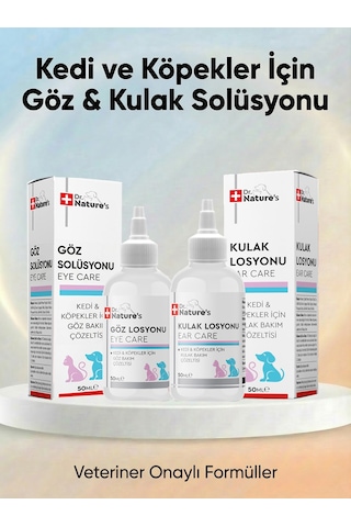 Kedi Ve Köpek Göz & Kulak Temizleme Solüsyonu Göz Çevresi Ve Kulak Bakım Damlası