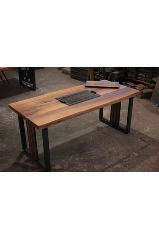 Klasik Ceviz Mangallı Masa Ahşap