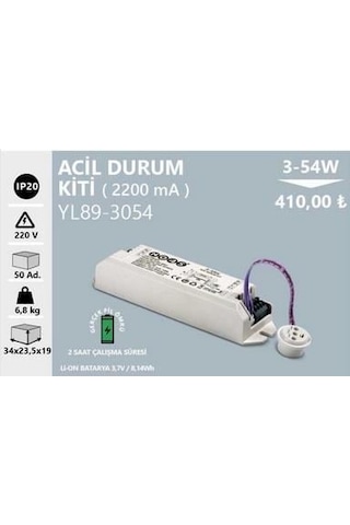 Noas 3-54w Acil Durum Kitli Driver Yl89-3054 Rastlamak