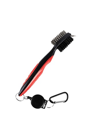 Qingmipy Golf Silici - Kombinasyon Tırnaklı, Gölgeli Temizleme Çekiçi, Ergonomik Tutamaklı Ve Geri Çekilebilir Kordonlu Toprak Ve Çim Temizleyici Kırmızı