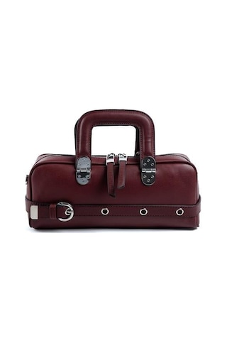 Silver Polo Sp1258 Kadın El Çantası Düz Bordo-bordo