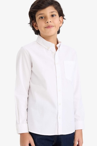 DeFacto Erkek Çocuk Polo Yaka Oxford Uzun Kollu Basic Düz Gömlek W3215A625SMWT34