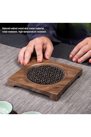 Youmex Ahşap Ve Metal Isı Yalıtımlı Kavanoz Altlığı - Ev Ve Çay Odası İçin Pratik Ve Güvenilir Kullanım Diğer
