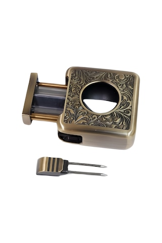 Parmida Gold İşlemeli V-cut Puro Makası Kesici