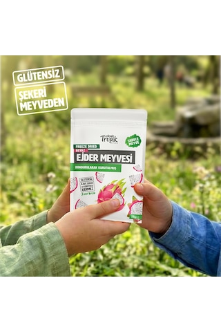 Dondurularak Kurutulmuş Beyaz Ejder Meyvesi 20 G Freeze Dried Meyve Cipsi Meyve Kurusu 2 Adet