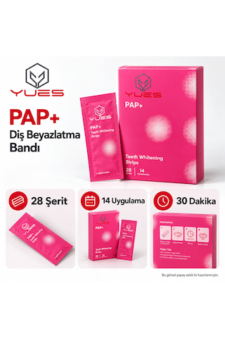 Yues Pap+ Diş Beyazlatma Bandı 28 Şerit 14 Uygulama
