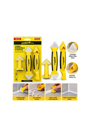 Silikon & Mala & Derz Kazıyıcı Set 3pcs