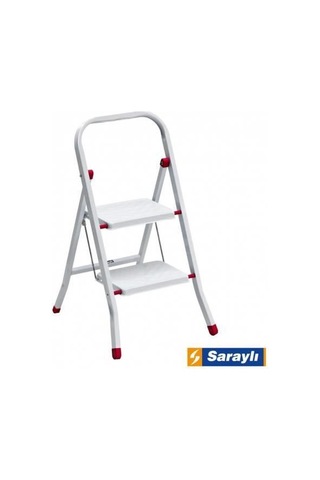 Pratik Metal Merdiven Beyaz 2 Basamaklı