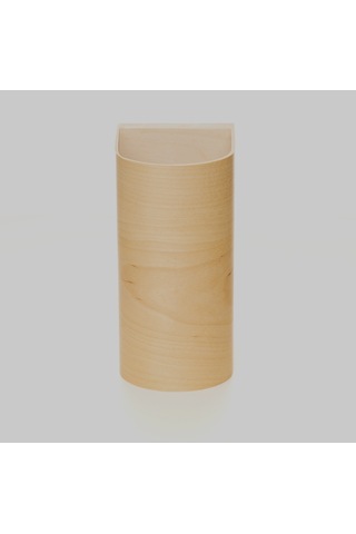 Bombe Kenarlı Yansıtma Tasarımlı Çift Yön Ahşap Salon Duvar Aplik Sarı