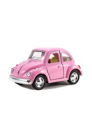 Metal Vosvos Araba Pembe Sevimli Vosvos Çek Bırak 10 Cm pembe