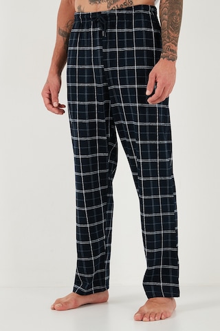 Buratti Pamuklu Regular Fit Normal Bel Düz Paça Cepli 2'Li Paket Erkek Pijama Altı 6574003S2 Lacivert-Lacivert