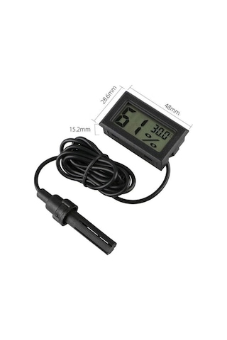 Lcd Dijital Ekranlı Nem Ölçer Sıcaklık Ölçer Ev Bebek Odası Termometre Higrometre Akvaryum Kuluçka