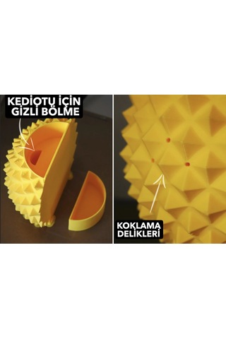 Ananas Şekilli Kedi Kaşıma Aparatı Kedi Çimi Eklenebilir Duvar