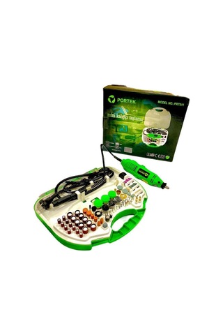 Portek Mini Kalıpçı Taşlama Seti 300 Parça 180W Ve 230V/50Hz