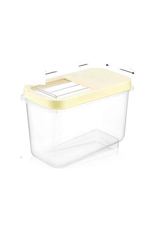 Sürgülü Kapaklı 7.5 Lt Erzak Bakliyat Un Şeker Saklama Kabı