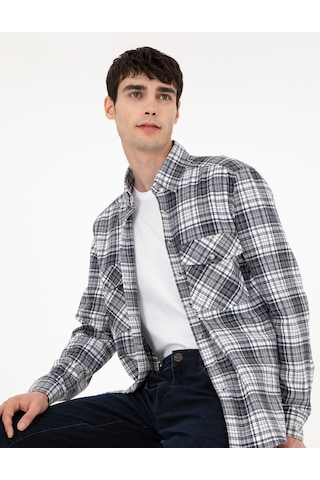Pierre Cardin Erkek Lacivert Gömlek Desenli 50292345-vr033 Lacivert
